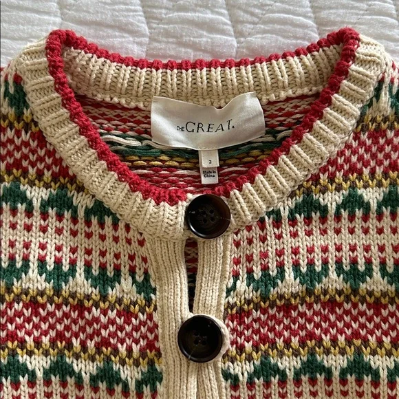 THE GREAT. Ornament Cardigan - Picture 3 of 5